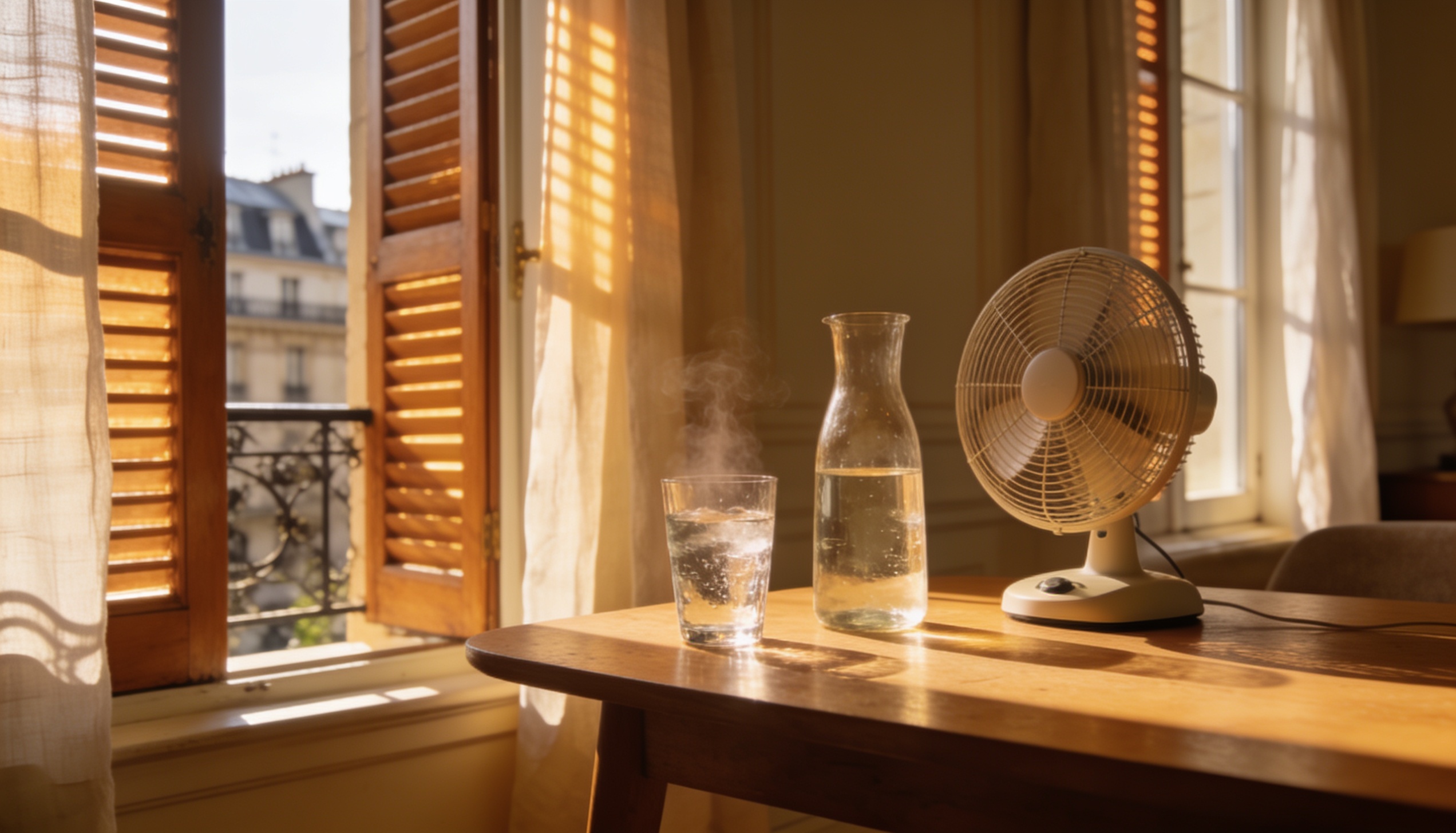Appartement bien protégé de la chaleur pendant une canicule à Paris